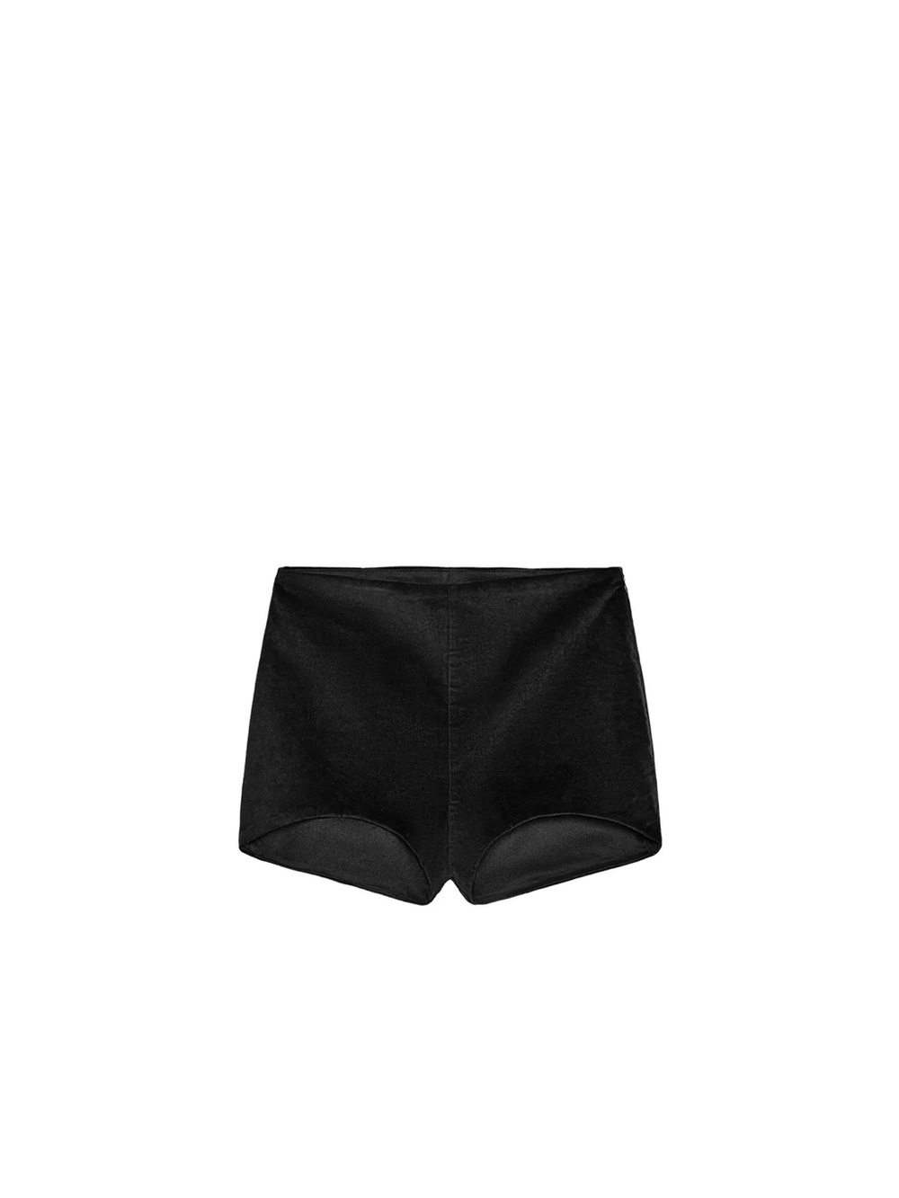 Zara Black Velvet Micro Shorts